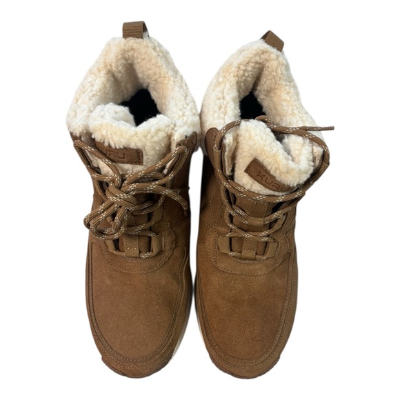 KURU Atom Lumi Boots Womens Size 10.5 Chestnut Brown Suede Faux Fur Snow Winter - Picture 2 of 14